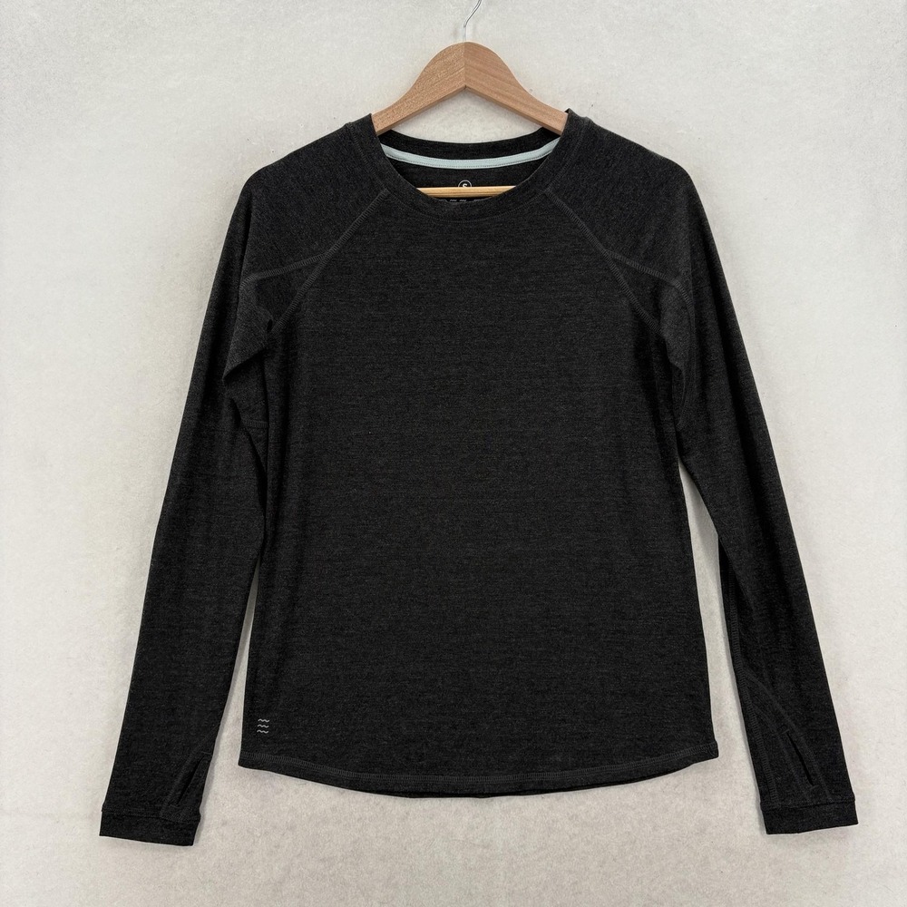 Free Fly Bamboo Blend Long Sleeve Shirt Womens S Gray Lightweight Hiking Sun Top